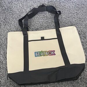 BEATBOX Cooler Bag Cream and Black Tote Bag Beach Bag Purse Brand New Never Used